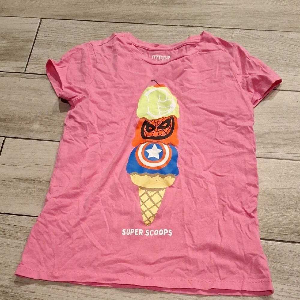 🦔Marvel Pink Ice Cream Graphic Kids T-Shirt🍓